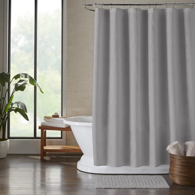 Essential Waffle Stripe Modern Fabric Shower Curtain - 72" X 72" - Elrene Home Fashions - Image 4