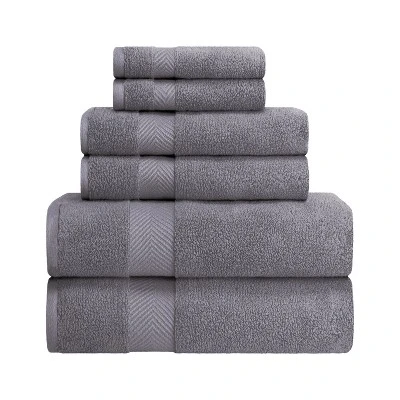 Fast-Drying Zero-Twist Cotton Assorted 6-Piece Towel Set - Blue Nile Mills - Image 8