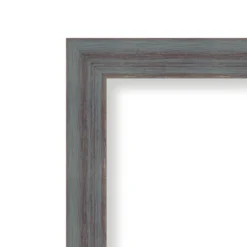 Amanti Art Dixie Grey Rustic Petite Bevel Wood Bathroom Wall Mirror 26.25 X 20.25 In.