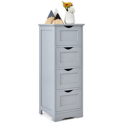 Costway Floor Storage Cabinet Bathroom Organizer Free Standing Drawers - Image 8