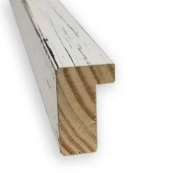 29" X 23" Non-Beveled Shiplap White Narrow Wood Bathroom Wall Mirror - Amanti Art