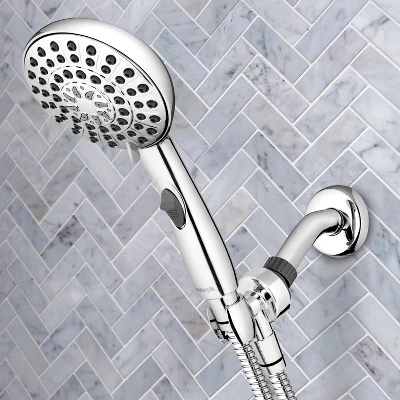 8ft Easy Reach Hose Hand Held Shower Head Chrome - Waterpik - Image 4
