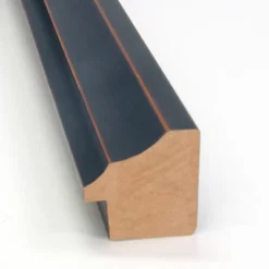 40" X 29" Non-Beveled Scoop Wood Bathroom Wall Mirror Dark Bronze - Amanti Art