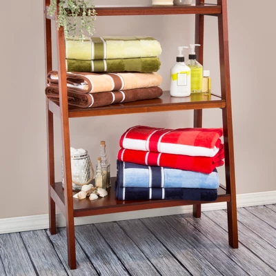 6pc Striped Bath Towel Set Brown - Yorkshire Home - Image 3