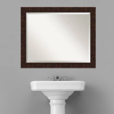 William Narrow Framed Bathroom Vanity Wall Mirror Bronze - Amanti Art - Image 6