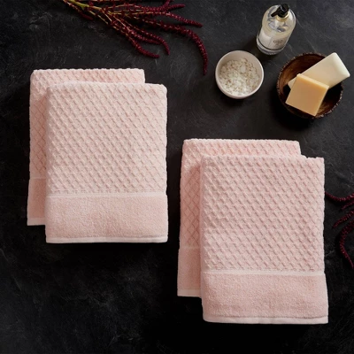 4pc Cotton Diamond Textured Bath Towel Set - Isla Jade - Image 12