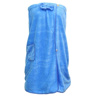 Unique Bargains Shower Wrap Towel For Women Adjustable Closure Bath Wrap With Pocket 1 Pc - Image 7
