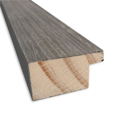 Amanti Art Pinstripe Lead Grey Petite Bevel Wood Bathroom Wall Mirror 26.5 X 20.5 In. - Image 2