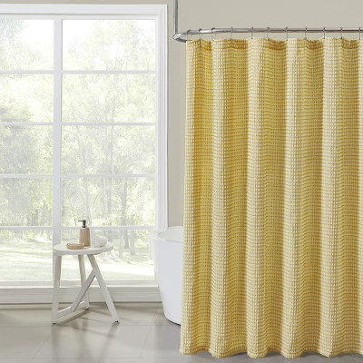 Hotel Collection Premium Waffle Weave Mold & Mildew Resistant Fabric Shower Curtain By Kate Aurora - Image 6