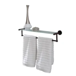 Shelf With Towel Bar Chrome - Organize It All