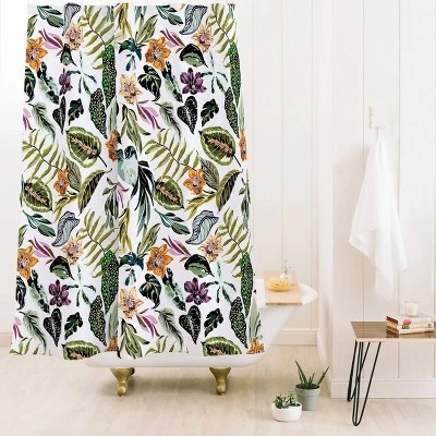 Wild Colorful Jungle Shower Curtain - Deny Designs