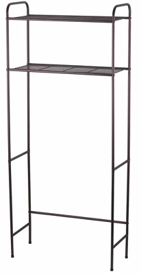 Home Basics 2 Shelf Bathroom Space Saver, Bronze