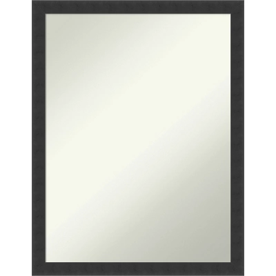 Mezzanotte Black Non-Beveled Wood Bathroom Wall Mirror - Image 10