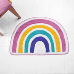 Rainbow Hearts Bath Rug - Allure Home Creations