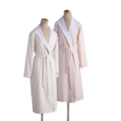 L/XL Platinum Bath Robe Blush - Cassadecor