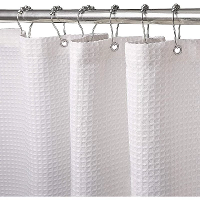 Hotel Collection Premium Waffle Weave Mold & Mildew Resistant Fabric Shower Curtain By Kate Aurora